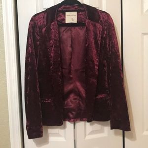 Crushed velvet blazer
